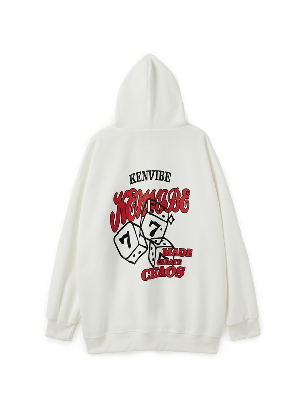 Men's Flocking Print Oversized Hoodie-3