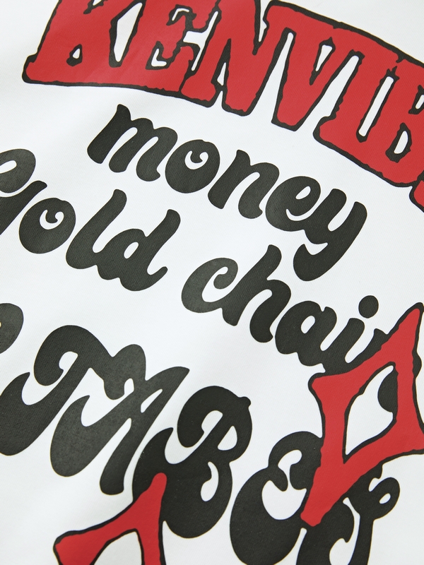 Men's Flocking Print Oversized Hoodie-4