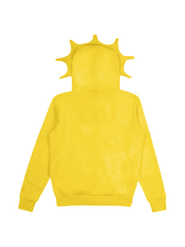 Men's Funny Print Zip Up Oversized Hoodie-1