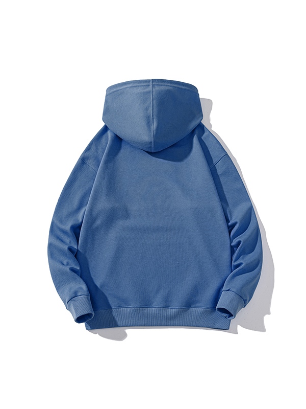 Men’s Solid Color Pure Cotton Drop Shoulder Oversized Hoodie-1