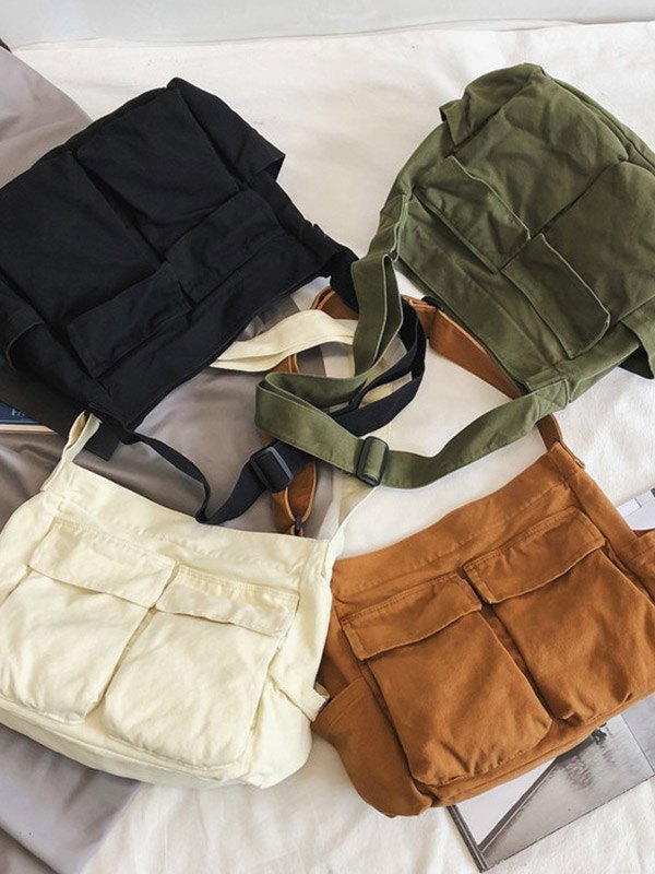 Large Canvas Satchel Bag-4