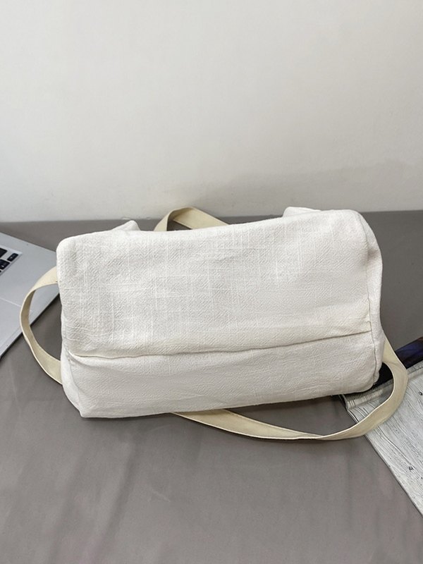 Solid Color Large Crossbody Bag-3