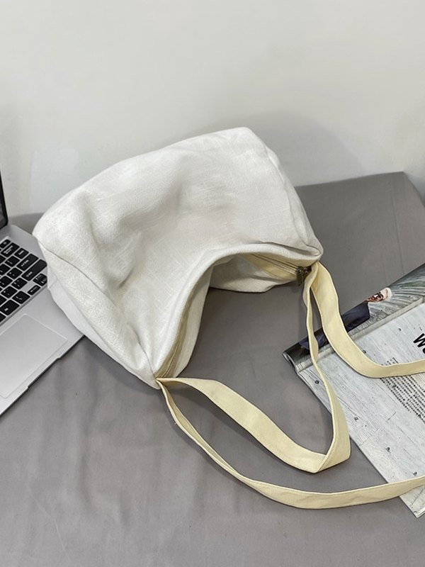 Solid Color Large Crossbody Bag-2