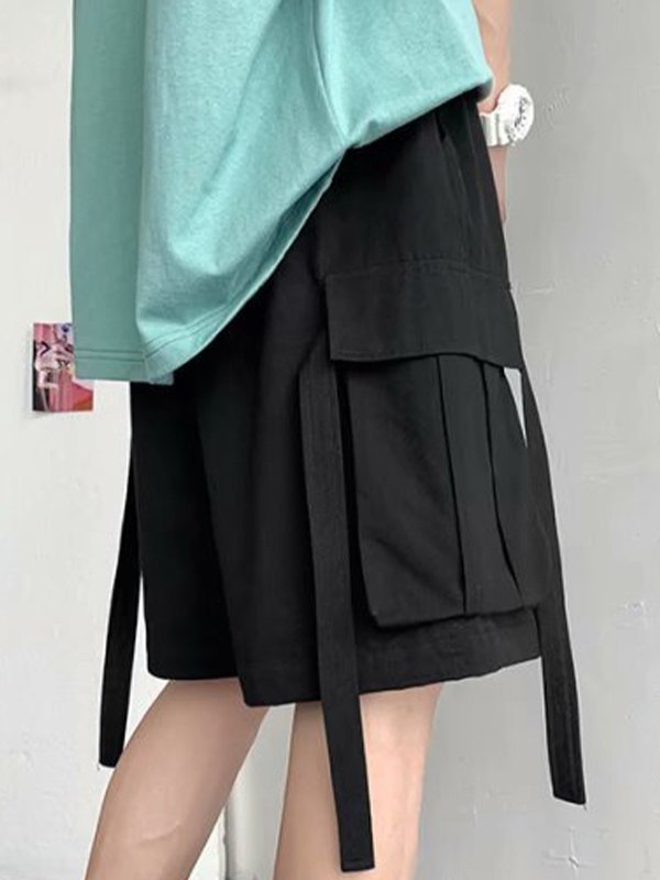 Men's Casual Straight Leg Cargo Shorts-5