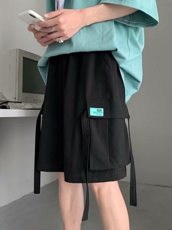 Men's Casual Straight Leg Cargo Shorts-1