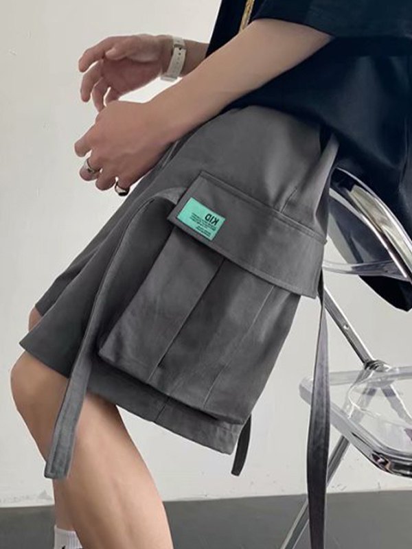 Men's Casual Straight Leg Cargo Shorts-3