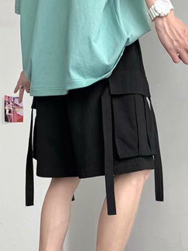 Men's Casual Straight Leg Cargo Shorts-4