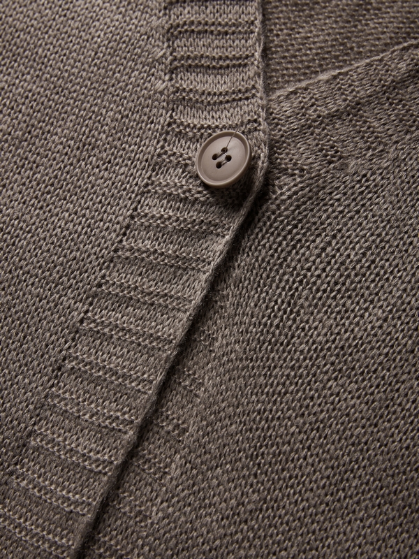 Mohair Solid Lantern Sleeve Baggy Cardigan-7